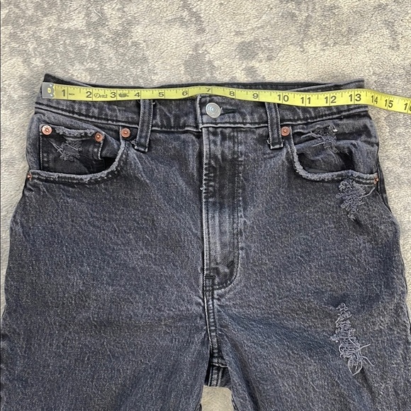 Abercrombie & Fitch The 90s Straight Ultra High Rise Jeans Washed Black Sz 27 4 - Picture 9 of 12